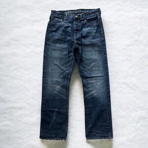 American Eagle Mens Jeans 32x31 (Tag 31x32) Blue Relaxed Straight Cotton Denim